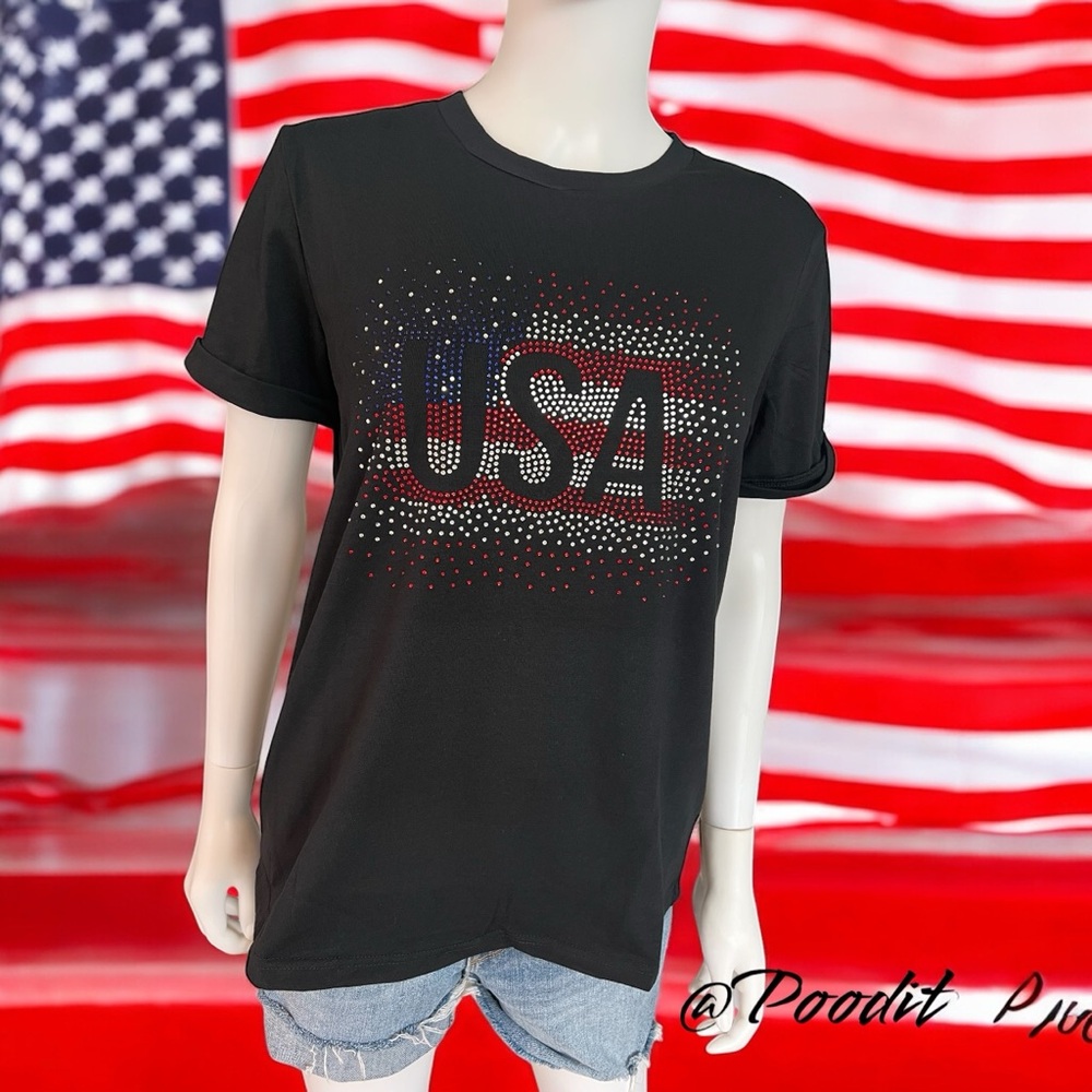 USA patriotic loose fit tee S M L XL 2XL 3XL - Picture 3 of 6